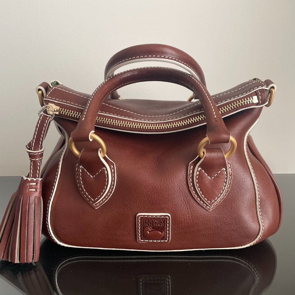 Dooney & Bourke Savannah Florentine Satchel in Chestnut (w/ tags) - Picture 2 of 7